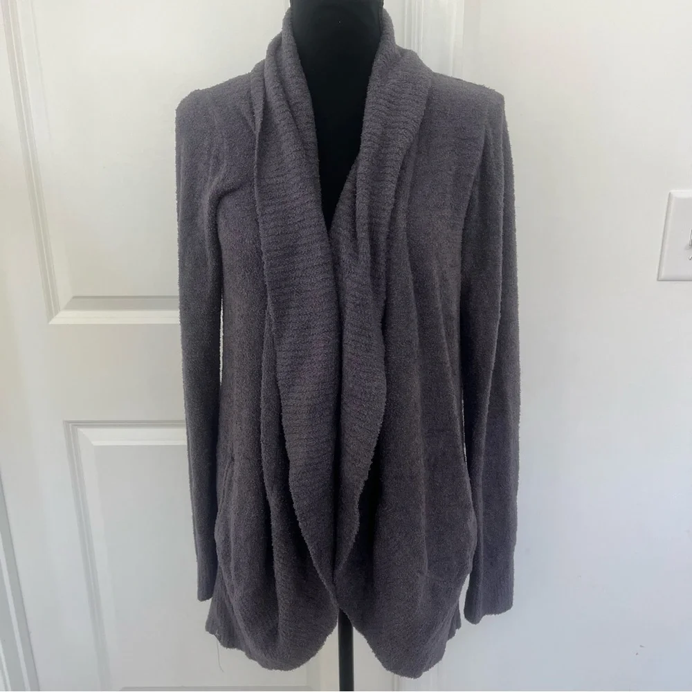 Barefoot Dreams CozyChic Lite® Circle Cardigan Sz M Purple - Picture 1 of 6